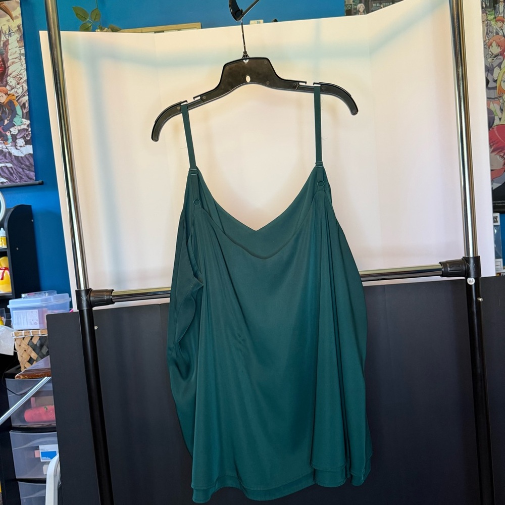 Torrid size 4 Teal Sophie Chiffon Swing Cami - Picture 4 of 5